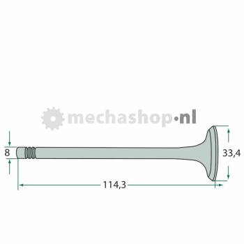 Uitlaatklep klepzitting 45° - 15005022